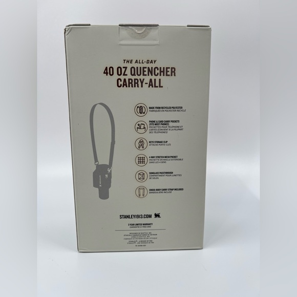 STANLEY All Day Quencher Carry All bag for 40 oz Tumbler with Handle Orange New - Picture 2 of 5